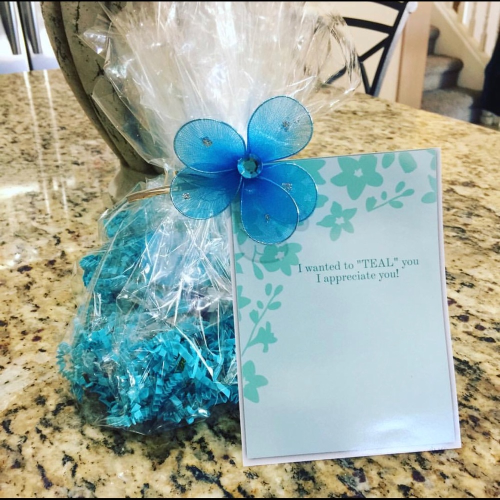“Teal you I appreciate you” basket